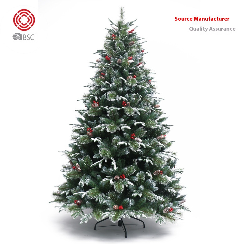 Christmas Decorations Christmas Tree Mixed With White And Red Pine Needles+PE+PVCMixed Automatic Tree