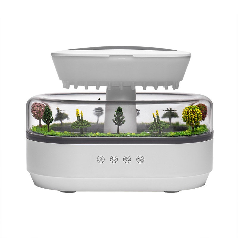 Raindrop White Noise Essential Oil Aromatherapy Machine Smart Home Fragrance Machine Micro Landscape Humidifier