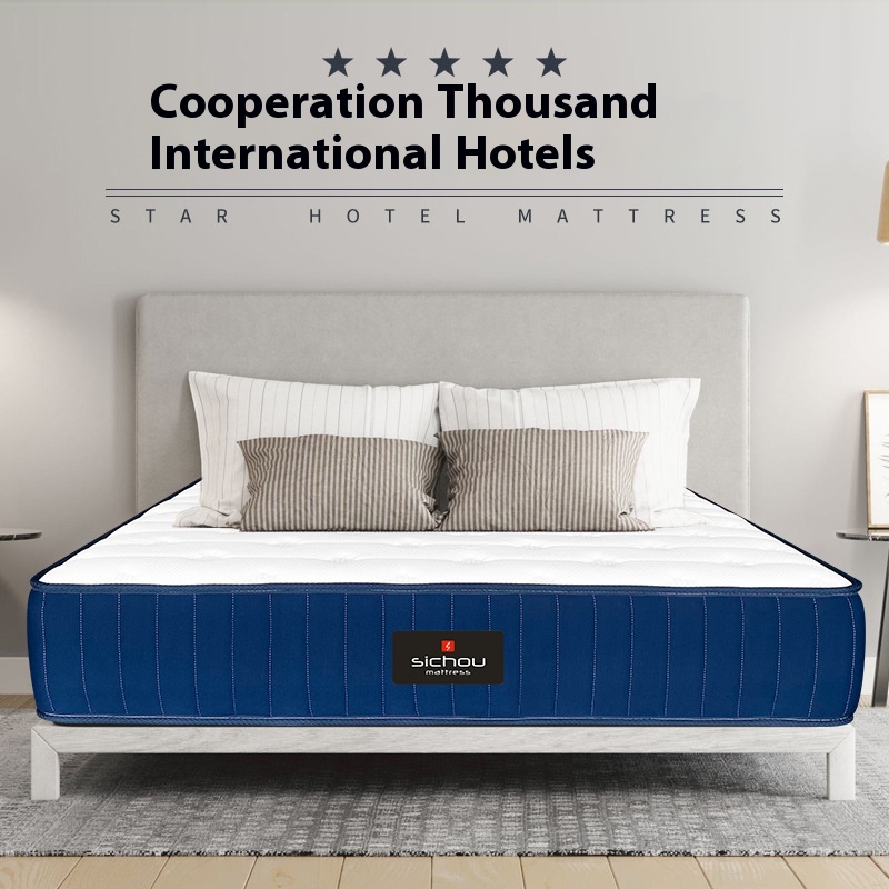 Blue Memory Foam Box Mattress Roll Package Compression Spring Simmons Cushion