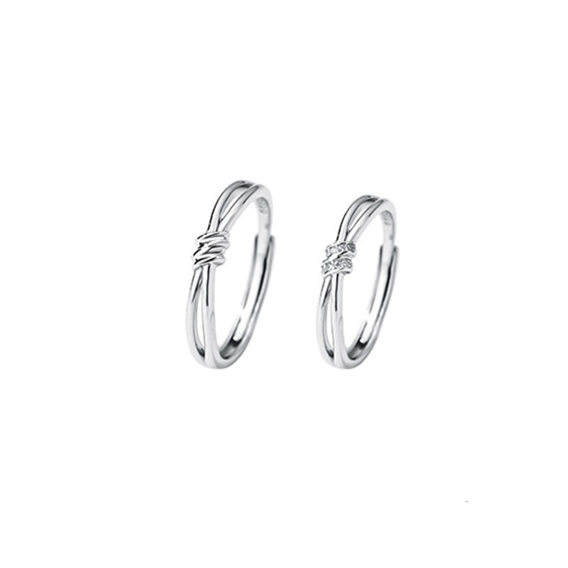 S925 Sterling Silver Rings For Men And Women,Simple Japanese And Korean Style,Niche Design,Light Luxury