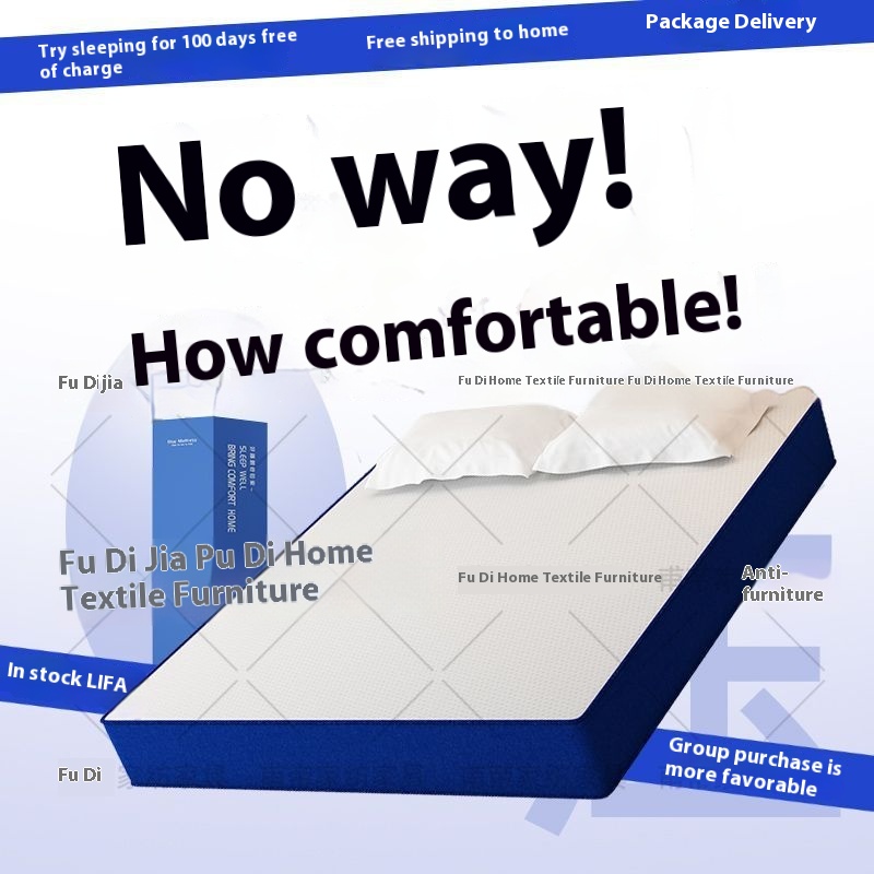 Blue Memory Foam Box Mattress Vacuum Compression Roll Mattress Simmons Mattress Thick Latex Spring Mattress