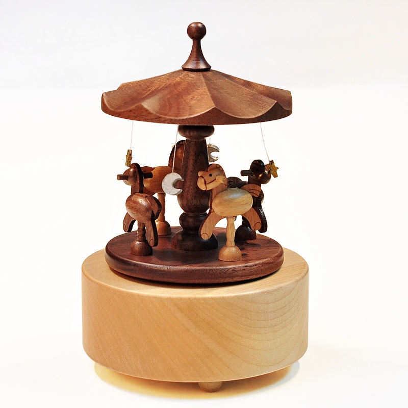 Carousel Music Box Wooden Music Box Sky Castle Spirited Away Tanabata Birthday Gift