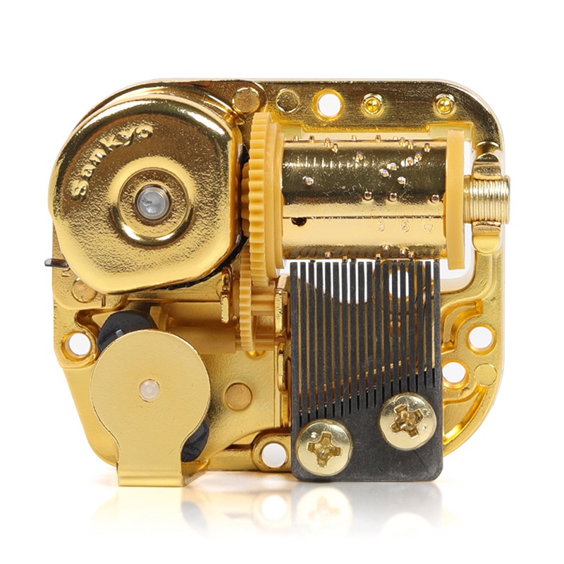 Japanese Sankyo18-tone Gold-plated Music Box Music Box Clockwork Movement Multi-song Development Arrangement Diy