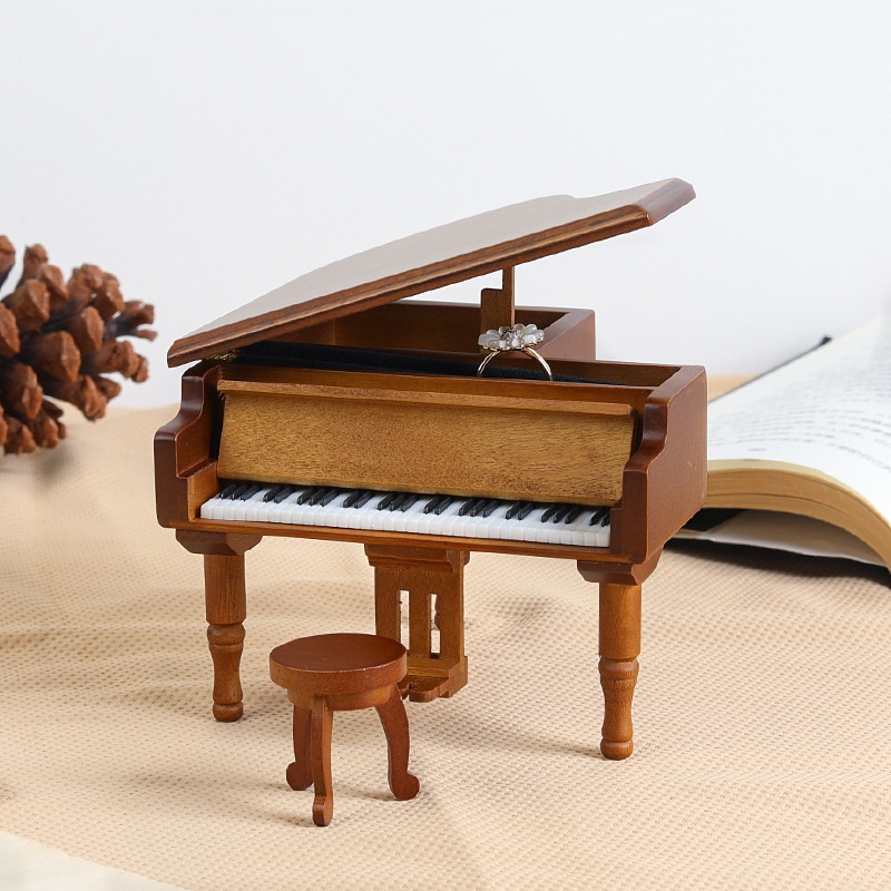 Piano Model Music Box Creative Gift Personalized Lettering Music Box Birthday Gift For Girls And Boys
