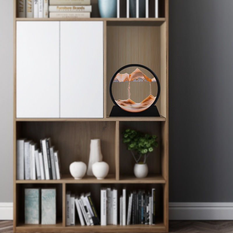 Handicrafts Ornaments Home Living Room Decoration Office Desktop Gift Decoration Quicksand Painting Glass Hourglass