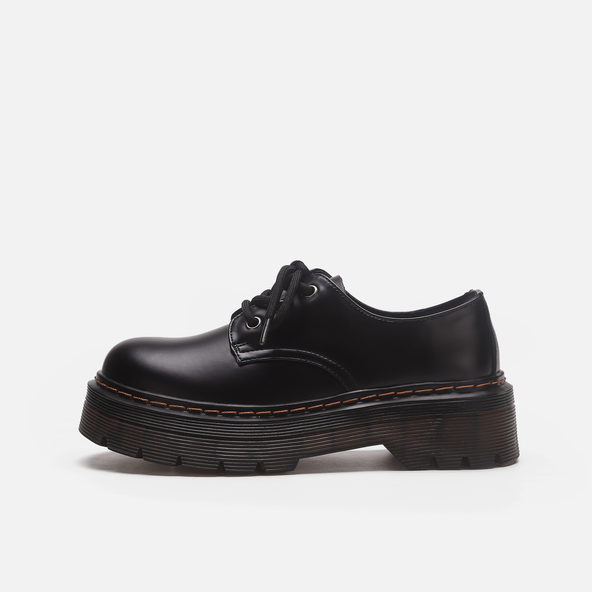 British Style Small Leather Shoes For Women Spring3-hole Uniform Shoes Genuine Leather1461 Thick-soled Martin Leather Shoes