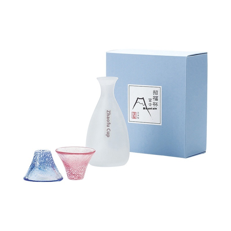 Japan Imported Sasaki Mount Fuji Sakura Wine Set Gift Box Set Japanese Handmade Gradient Sake Pot Wine Cup