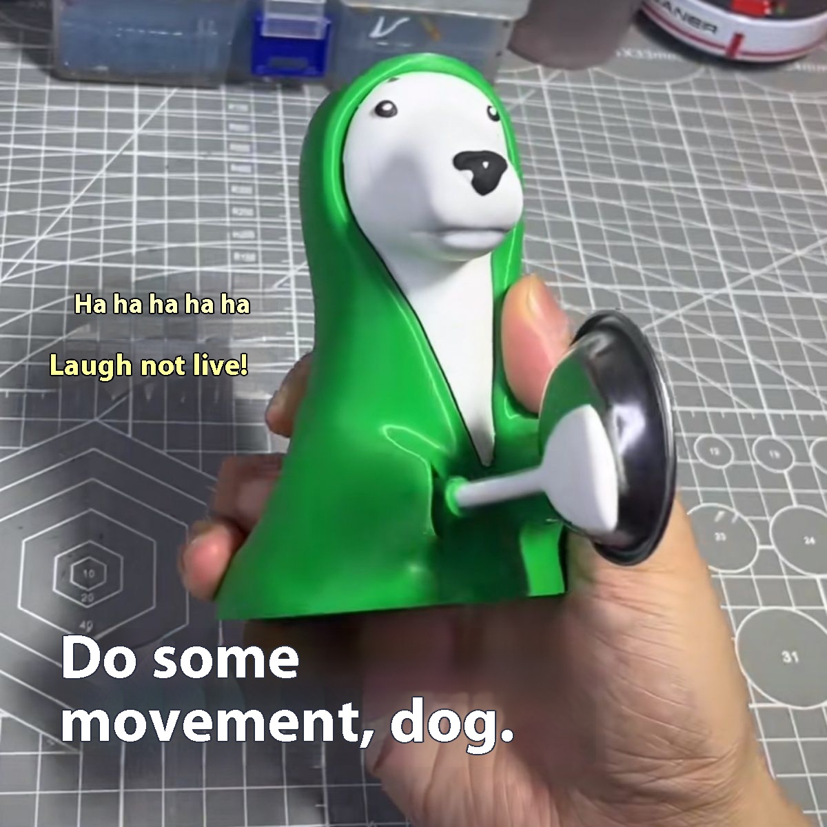 Noisy Dog Toy-Quirky Green Dog With Bell,Perfect For Fun And Mischief Moments