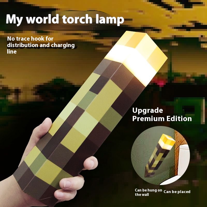 Minecraft Torch Night Light-Game Merchandise MCTorch Lamp Toy Model For Ambiance And Decoration