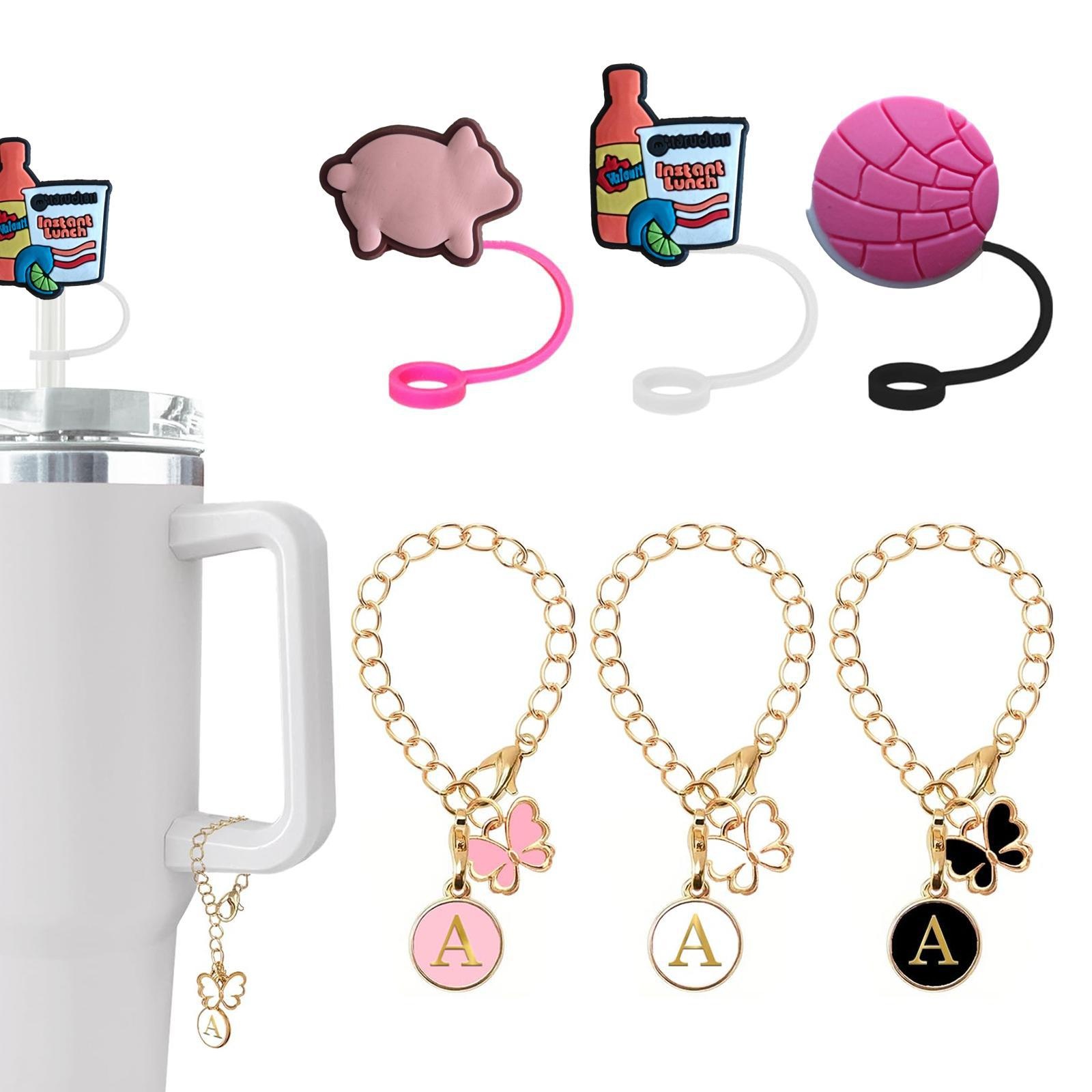 Mexican Stanley Straw Hat26 Letter Chain Set Water Cup Accessories Straw Plug Straw Hat Sta