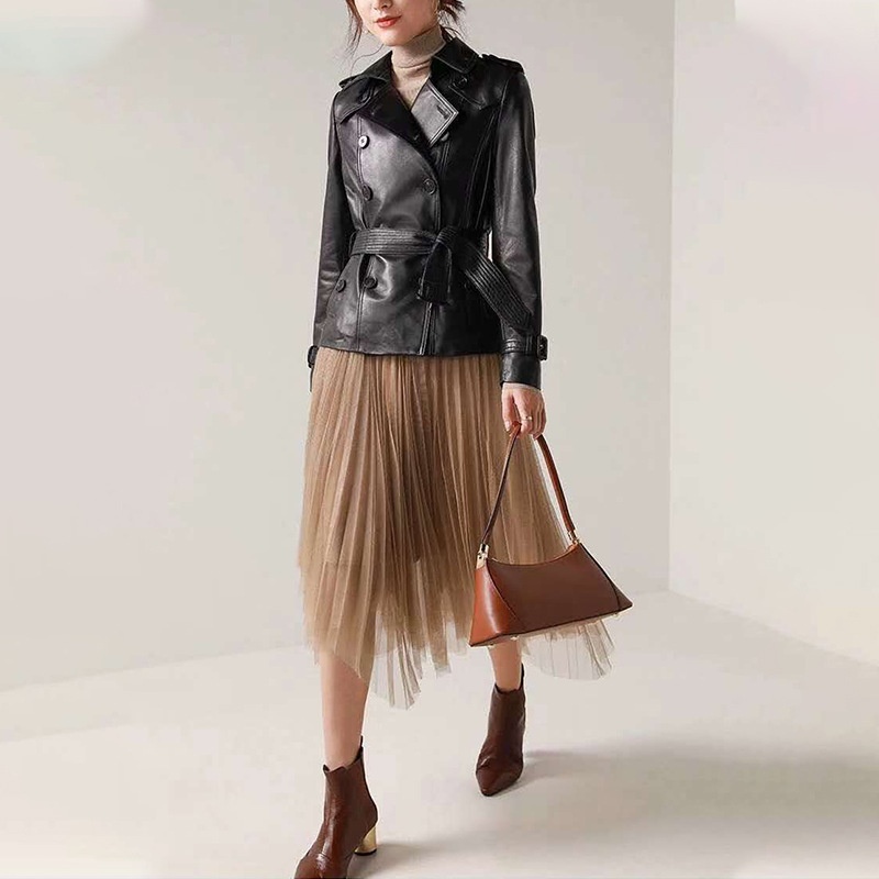 Sheepskin Trench Coat