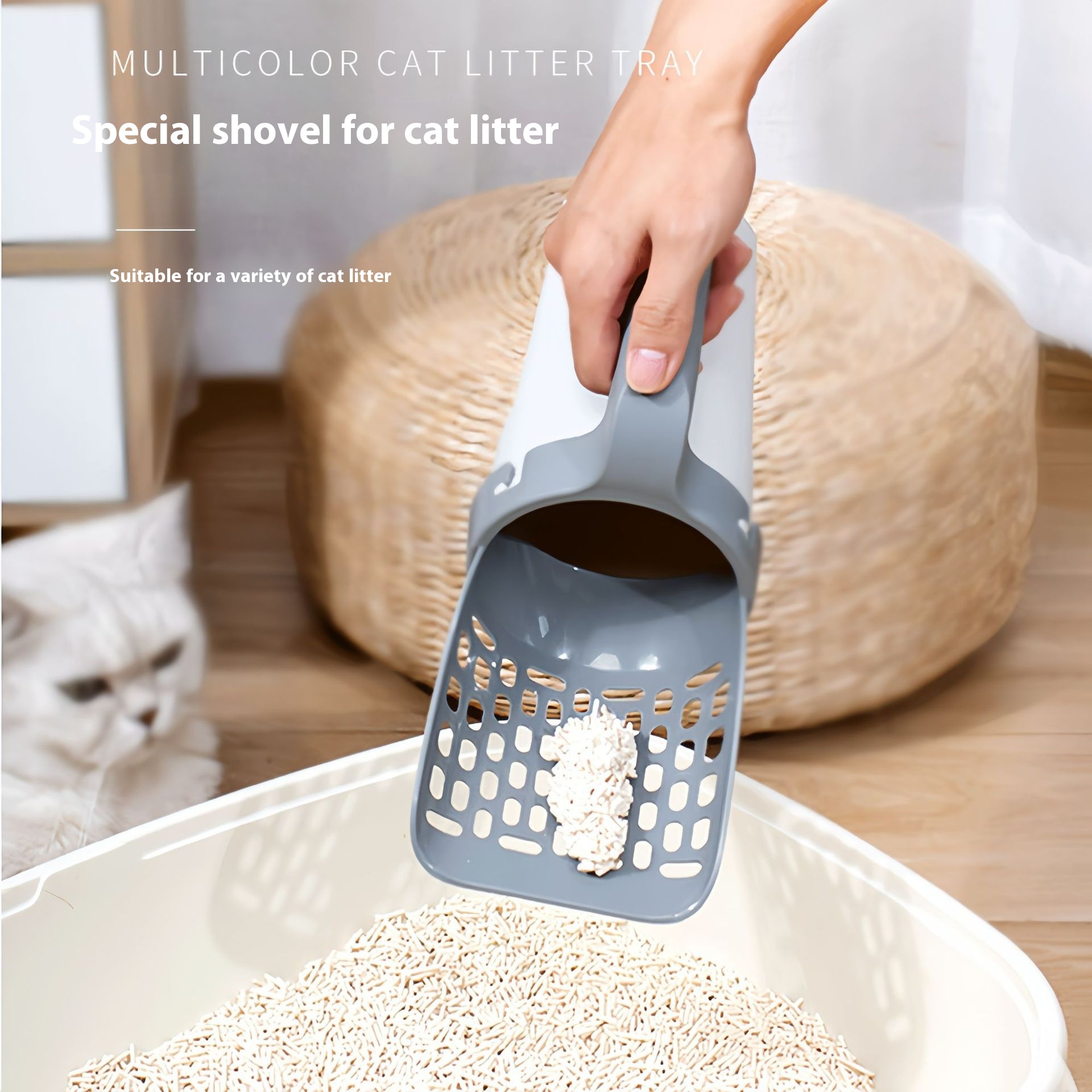 Household Lazy Integrated Cat Litter Scoop With Garbage Bag Automatic Feces Scooping Artifact Cat Cleaning Supplies