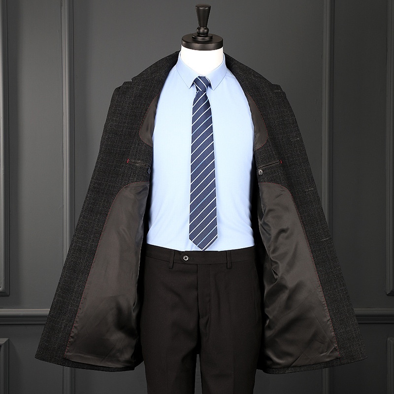 Wool Woolen Coat Mid-length Autumn And Winter Middle-aged Men's Woolen Coat Trenchcoat Korean Fashionable Batch Hair