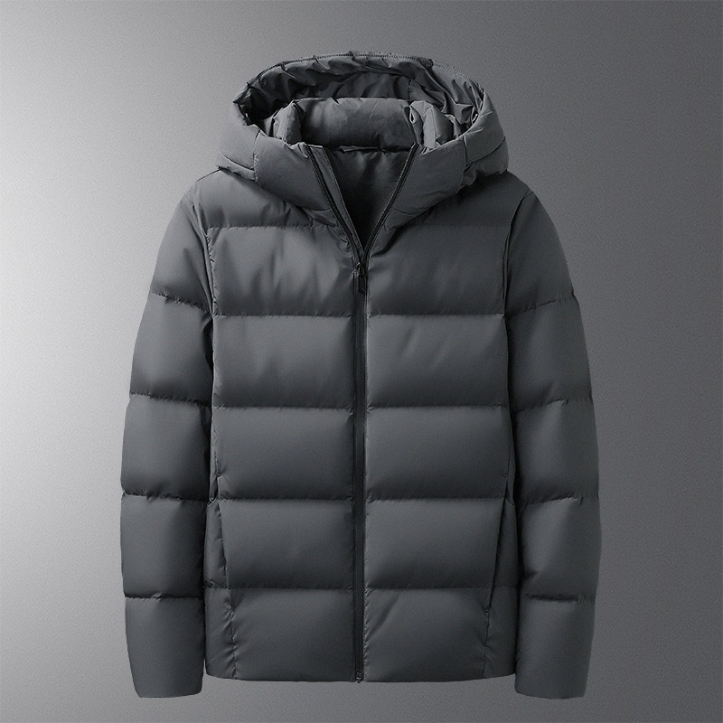 Autumn And Winter Men's Down Casual Cotton Jacket Men's Down Jacket Couple Hooded Jacket Warm Versatile Men