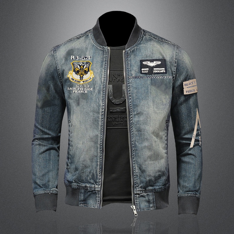 Foreign Trade High-quality Jackets,Baseball Collars,Embroidered Denim Clothing