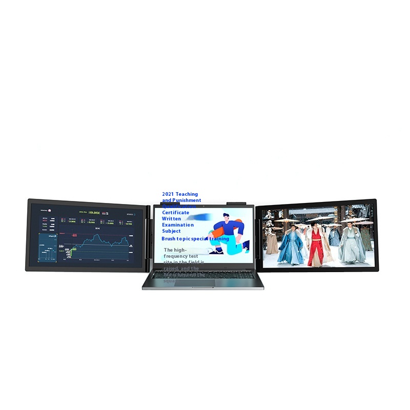 14-Inch Dual-Screen Monitor-One-Cable Dual/Triple Screen Laptop Extension,Portable Secondary Display For Computers