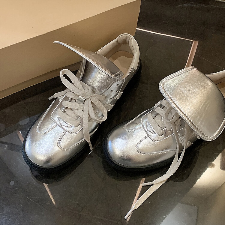 ~Youthful Feeling~Early Spring Flat-bottomed Casual Women's Shoes Lace-up Low-top Student Sneakers Comfortable German Training Shoes