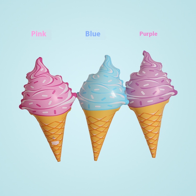 SLarge Ice Cream Inflatable Floating Swimming Pool Ice Cream Toy Swimming Ring Swimming Equipment