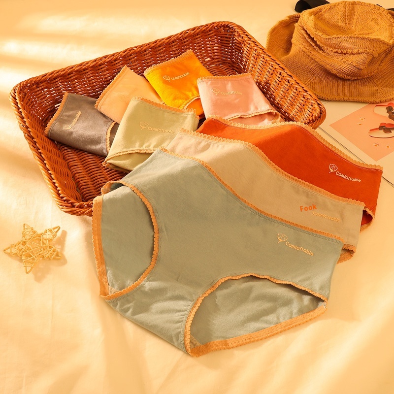 Pure Cotton Graphene Moisture-wicking Underwear For Women,Mid-waist Breathable Pure Cotton Bottom Crotch Briefs For Girls,Large Size