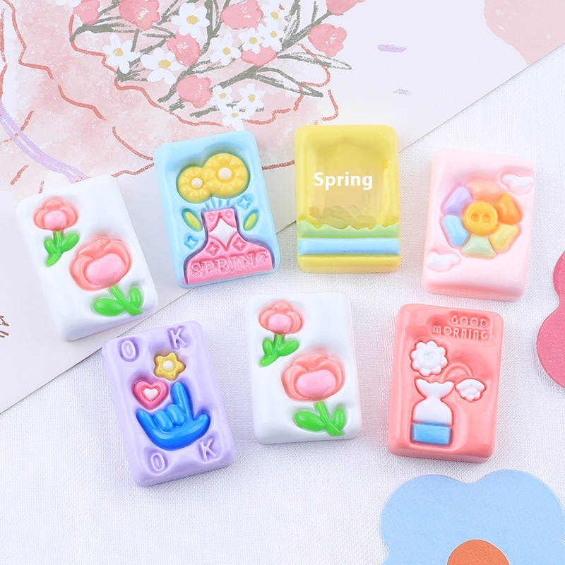 Shiny Expansion Flower Brand DIYCream Glue Mobile Phone Case Refrigerator Magnet Headdress Hairpin Jewelry Resin Accessories