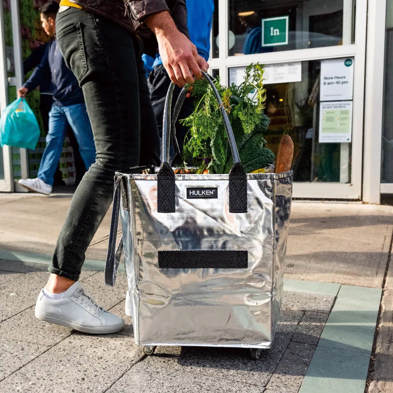 Hulken Bag Portable Tug Shopping Bag Portable Folding Shopping Cart Environmental Protection Trolley Shopping Bag