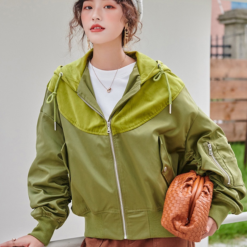 Velvet Jacket With Loose Sleeves And Shirred Dolman Sleeve Jacket