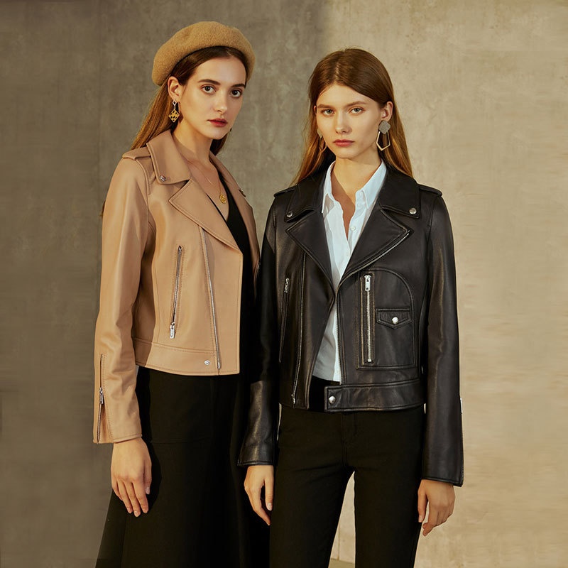 Shopping Mall Withdraws Counter Foreign Trade Withdraws Counter Shopping Mall Same Women's Wear Fall/Winter Sheepskin Leather Jacket A400158