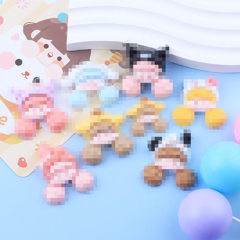 Shiny Cute Girl Head Large Size Diy Cream Glue Homemade Mobile Phone Case Hairpin Jewelry Resin Accessories