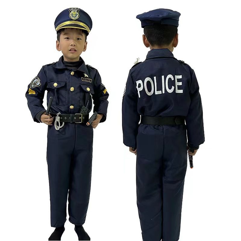 Halloween Children's Police Costume Role Play Children's Game Costume Performance Halloween Costume Party Costume