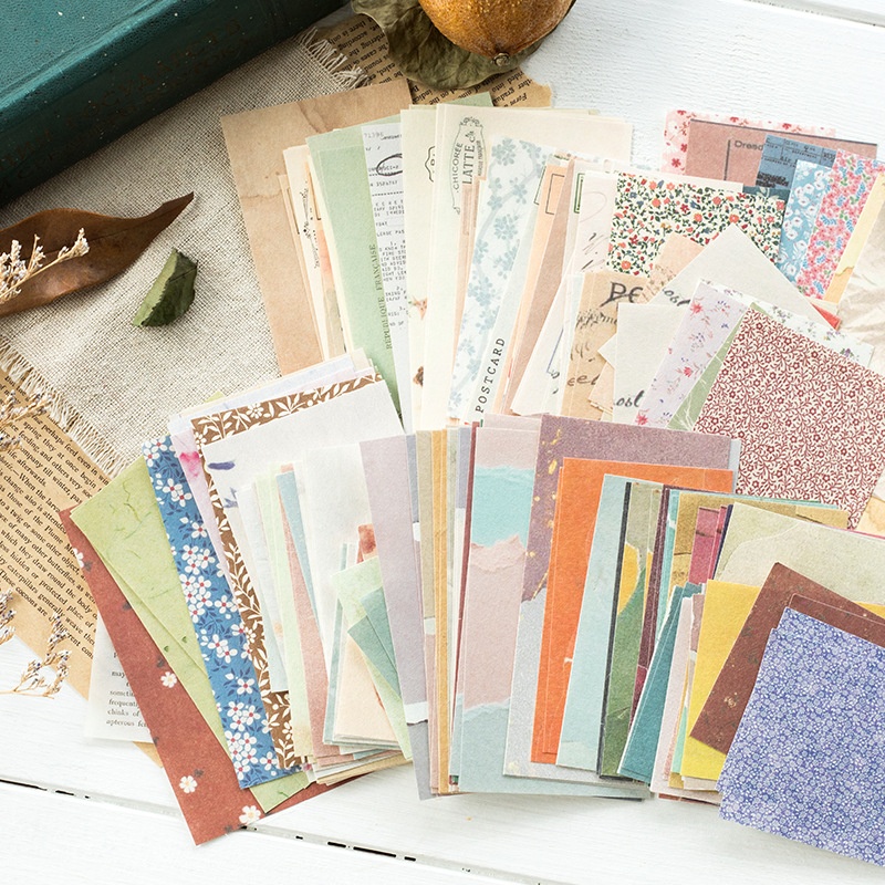 Yanji Paper Village Garden Series Korean Light Retro Notebook Decorative Base Paper60 Sheets6 Types