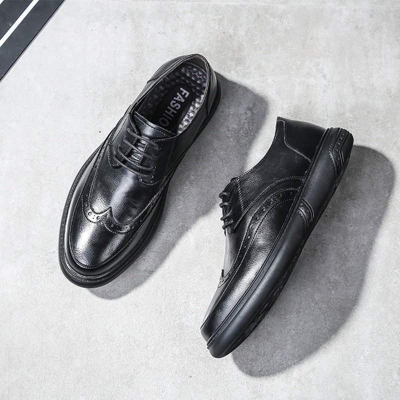 Autumn Men's Business Casual Leather Shoes Brogue Carved Men's Shoes British Style Breathabley Shoes Retro Shoes LW1516