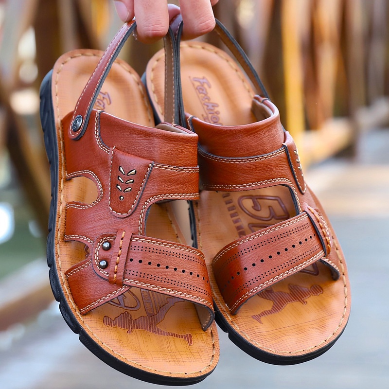 Summer Men's Sandals Non-slip Wear-resistant Beach Shoes Sandals Men's Casual Slippers Men