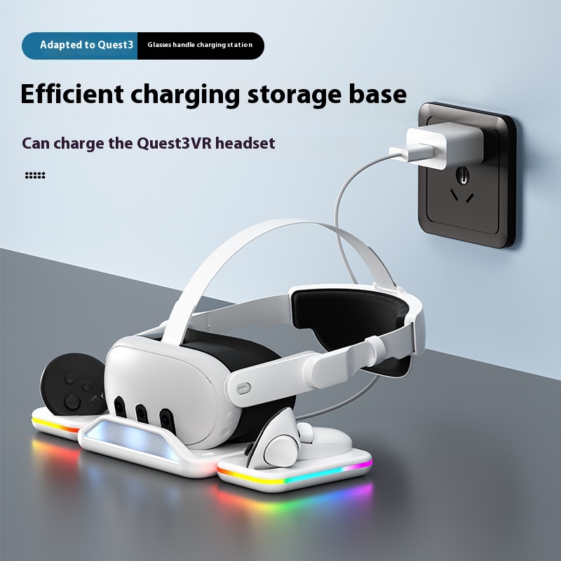 Oculus Quest3 Charging Stand,Fast Charging VRAccessories,Cool RGBCharging Stand
