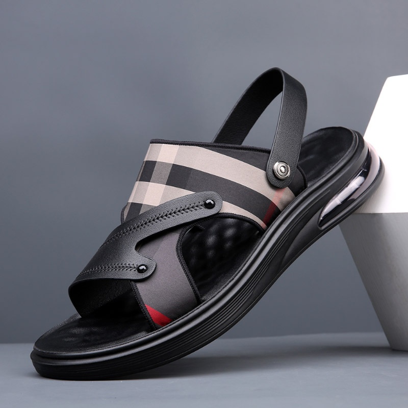 Air Cushion Soft Bottom Sandals Men's Beach Shoes Korean Styley Shoes Youth Versatile Style Sandals Men's Sandals Shock Absorption