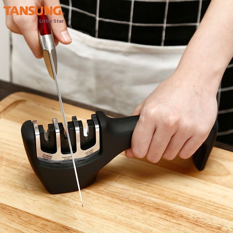 Three-in-one Household Quick Knife Sharpener Kitchen Handheld Knife Sharpener Kitchen Gadgets
