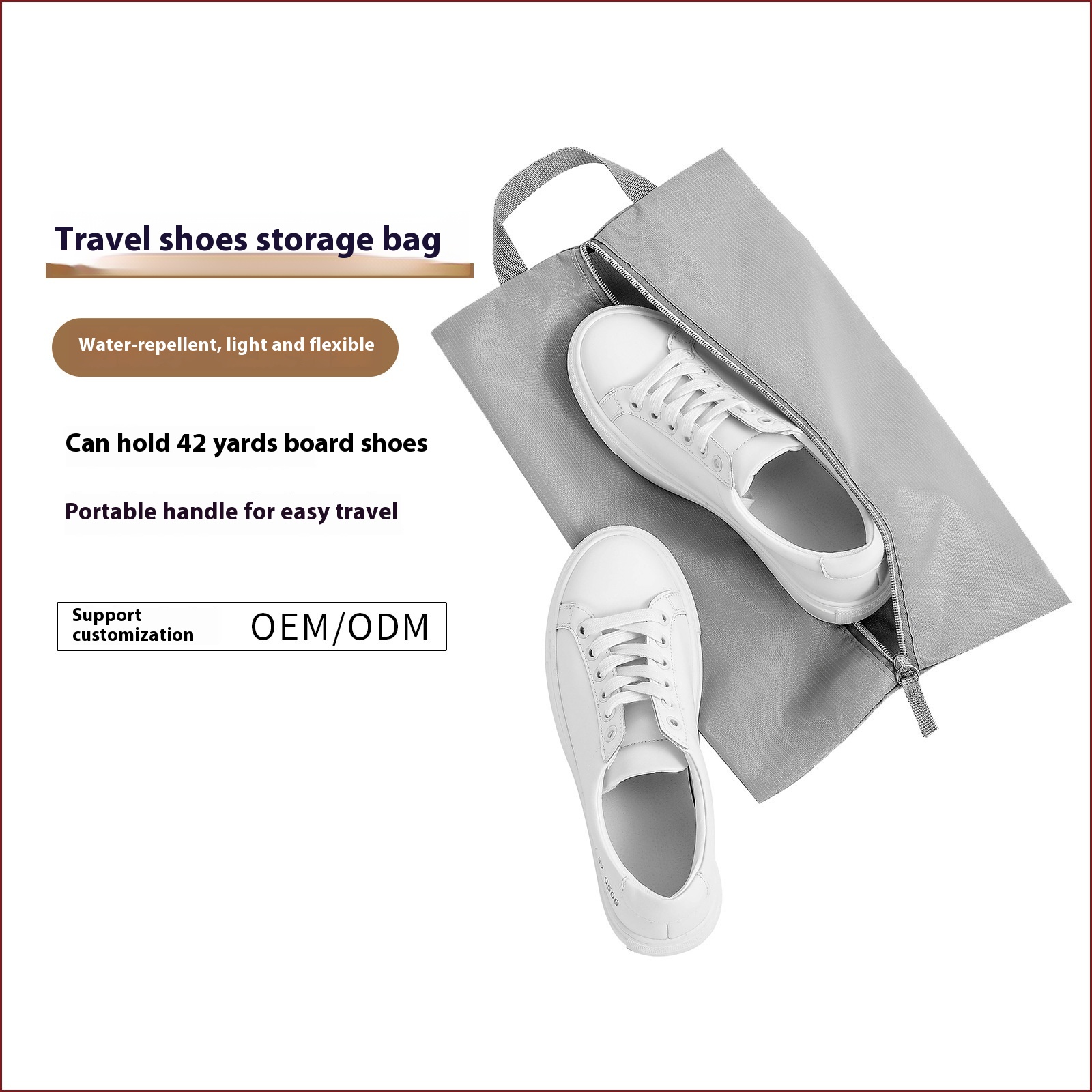 Simple Travel Shoes Storage Bag Outgoing Fabric Oxford Cloth Waterproof Portable Dustproof Shoes Bag