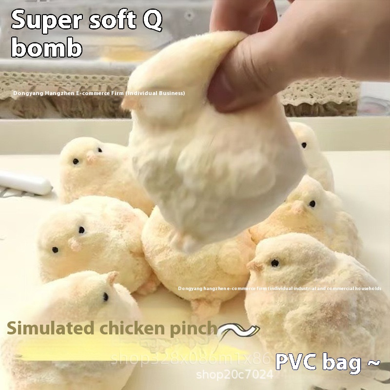 Silicone Chicken Pinch Fun Handmade Chicken Production Scattered Chicken Funny Vent Decompression Plush Toy