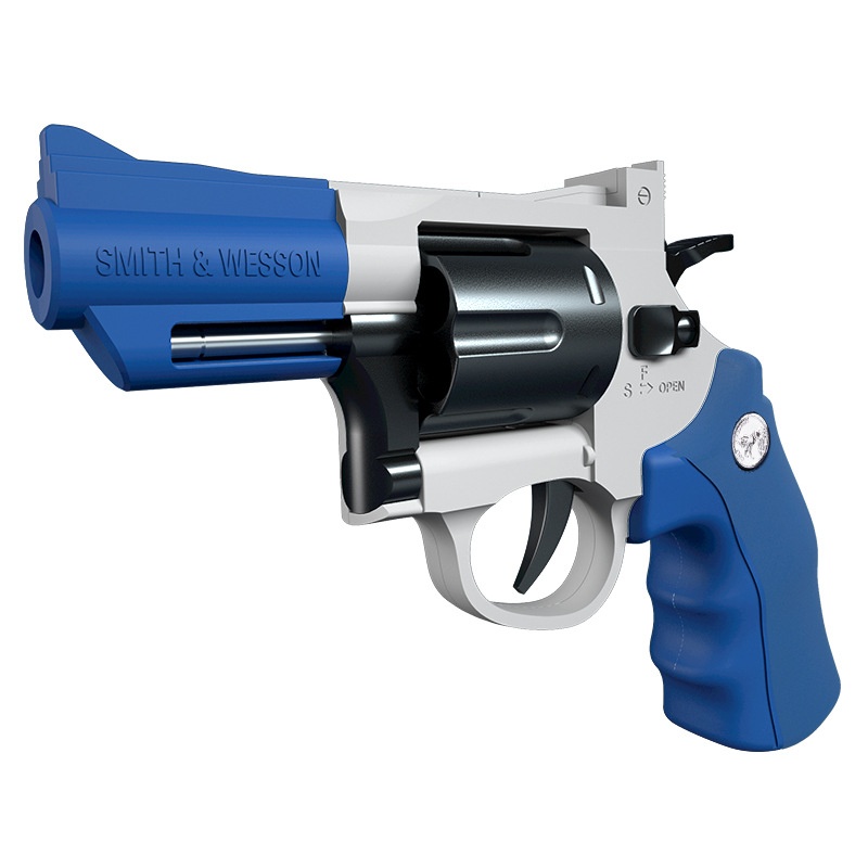 Magnum ZP-5357 Long Alloy Revolver Soft Bullet Can Fire Pistol Boy Simulation Toy Burst Pistol