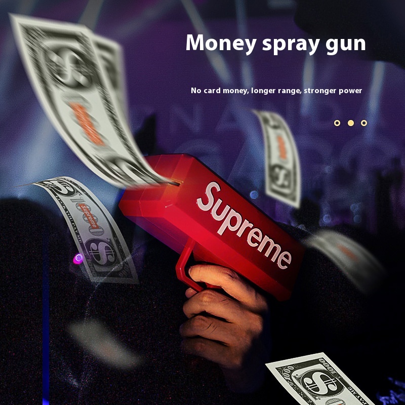 Supreme Money Gun– Cash Shooting Prop Gun For Dollar Bills