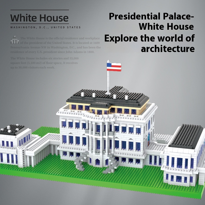 White House Diamond Blocks–Challenging Educational Building Lego Toy For Kids And Adults.