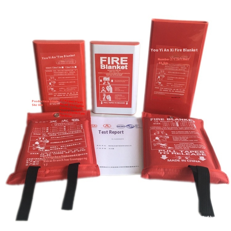 1m/1.5m/1.8m/2m Fire Extinguishing Blanket High Temperature Heatulation Fire Escape Fire Extinguishing Blanket