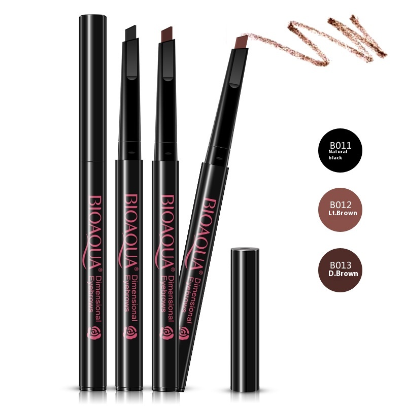Poquanya Three-dimensional Rotating Eyebrow Pencil Eyebrow Locking Color Waterproof And Sweat-proof