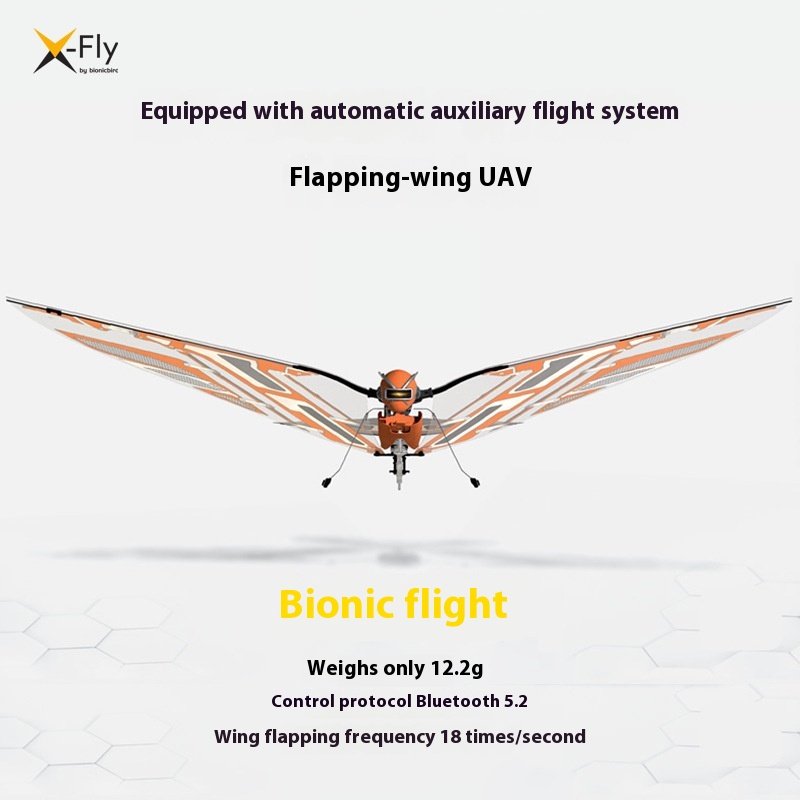French Meta X-Fly Bionic Bird Dragonfly Intelligent Automatic Assisted Flapping Wing Aircraft Remote Control Drone
