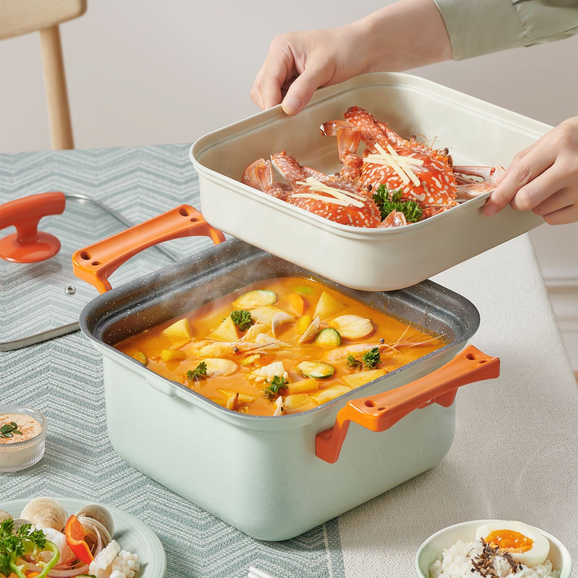 Multifunctional Deep Fryer With Stainless Steel Filter For Fried Chicken And French Fries Kitchen Cooking Large Capacity Household Small Fryer