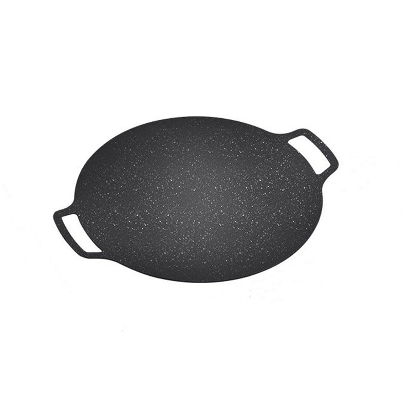 Outdoor Medical Stone Cassette Stove Round Barbecue Plate Barbecue Plate Korean Teppanyaki Grill Pan Household Open Flame