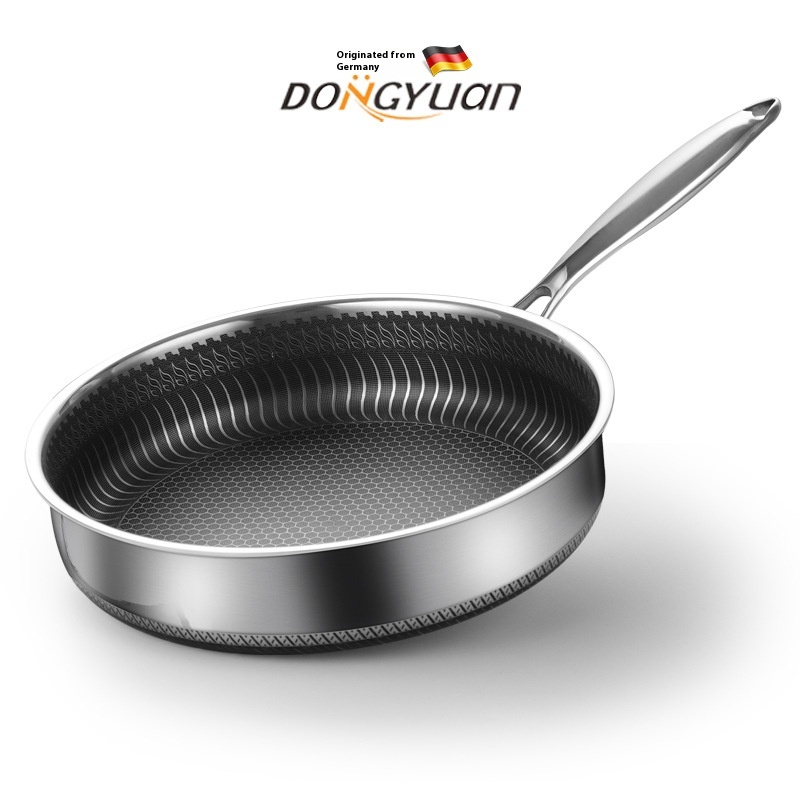 316 Stainless Steel Pan Non-stick Pan Double-sided Honeycomb Non-stick Pan Steak Omelette Pan