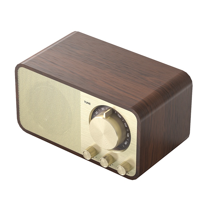Retro Bluetooth Speaker Wooden Classical Home Radio Subwoofer Card Retro Small Audio