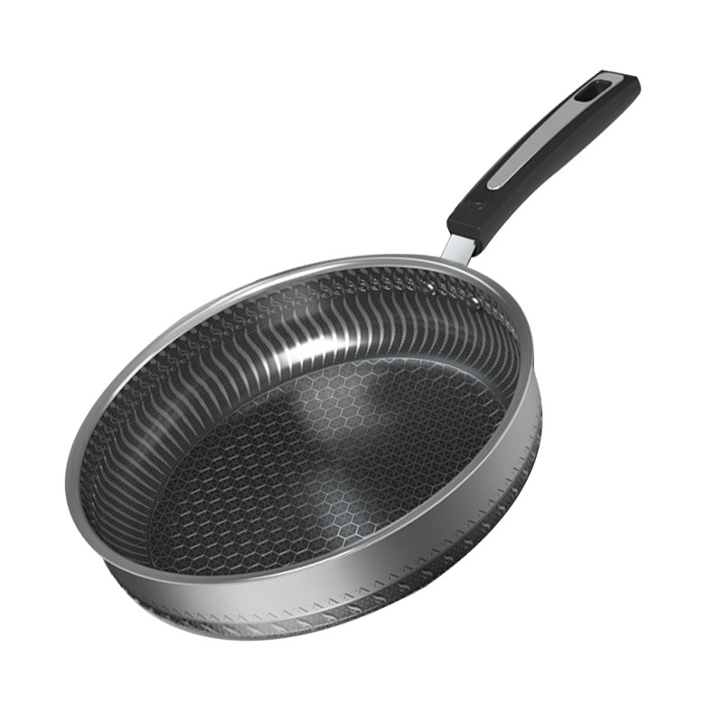 Lannuo's Frying Pan316 Stainless Steel Non-stick Frying Pan Maifan Stone Frying Pan Household Extra Thick Frying Pan Cooking Pot