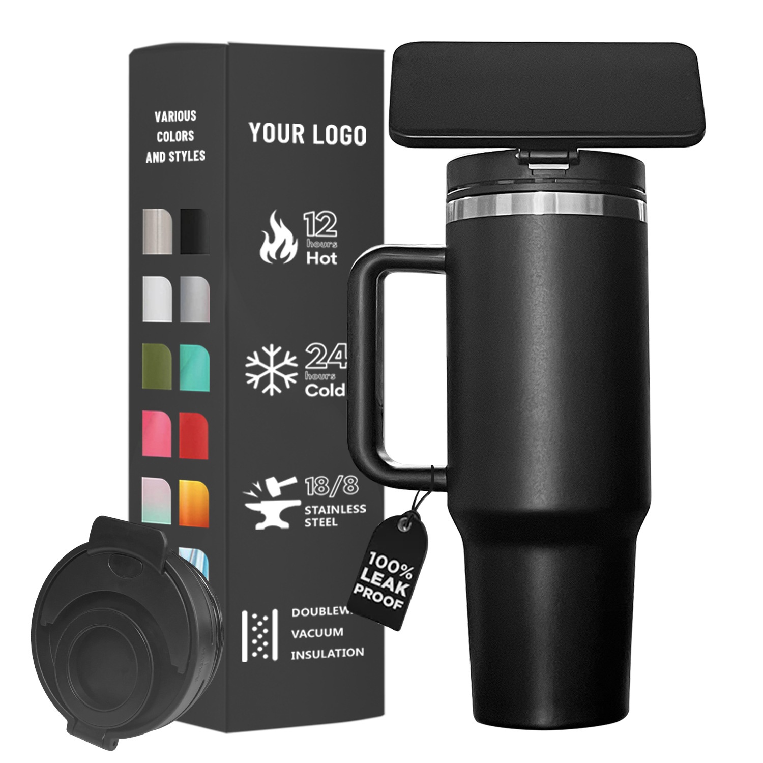 Stanley Mobile Phone Holderulation Cup Magnetic Cover40oz Handle Cup Straw Cup Magnet Cover Ice Cup Strong Magnetic Magsafe