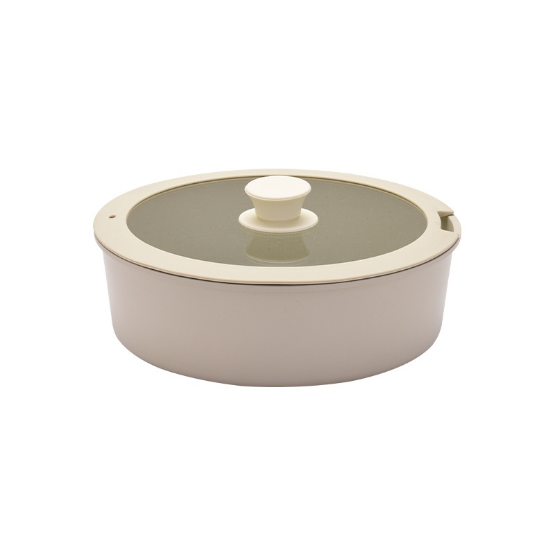 Medical Stone Non-stick Removable Pot Set White Matryoshka Pot Household Kitchenware Outdoor Camping Cookware